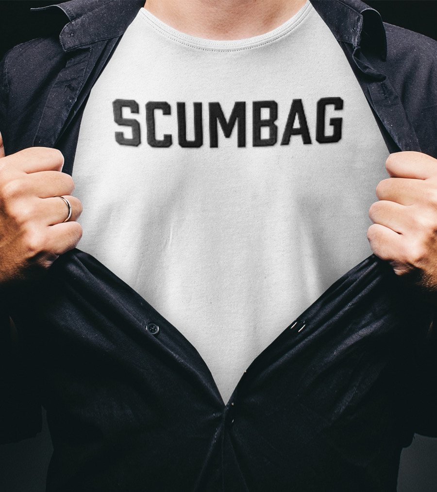 Scumbag Bold Text Grunge T-Shirt