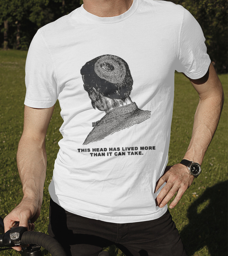 This Head Has Lived More Than It Can Take Vintage Woodcut T-Shirt