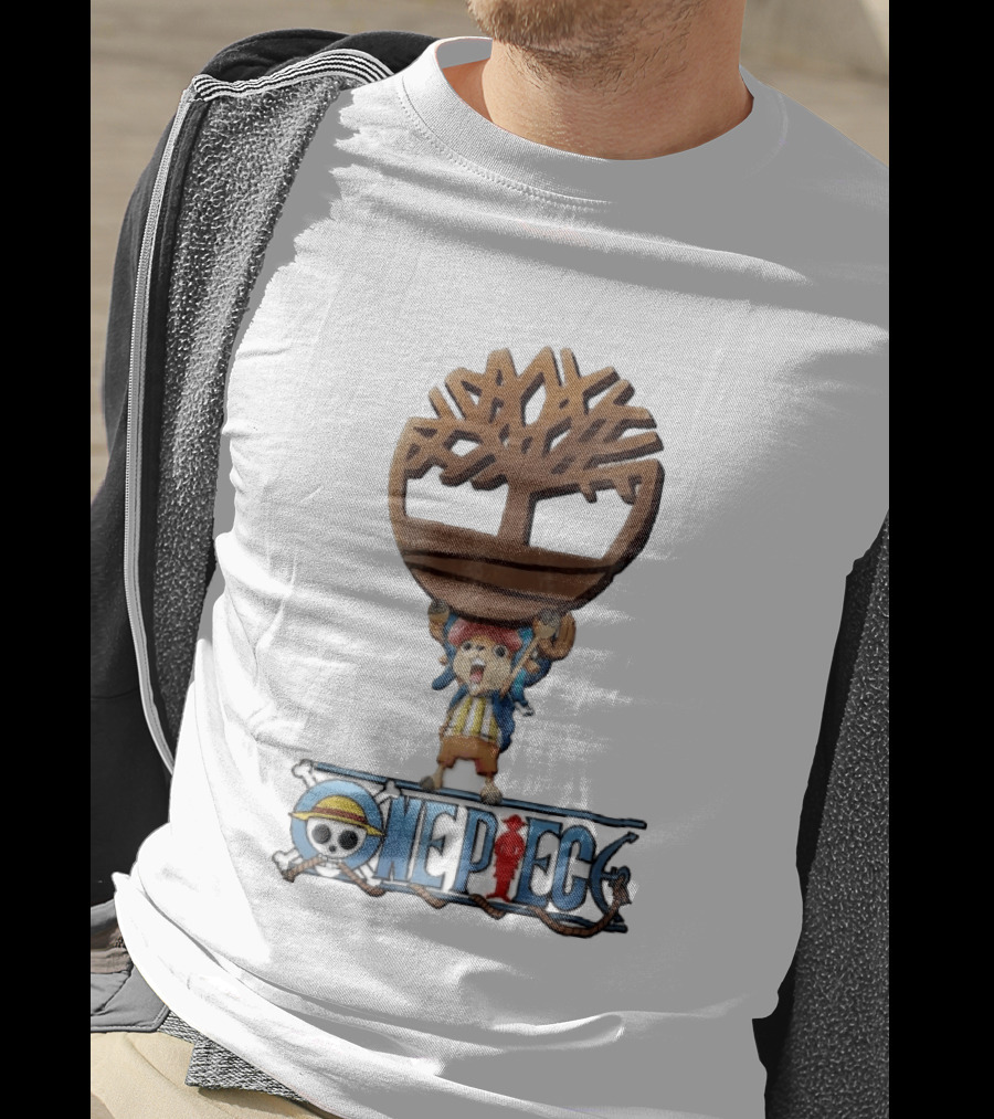 Timberland One Piece Reindeer Chopper Holding Wooden Tree T-Shirt