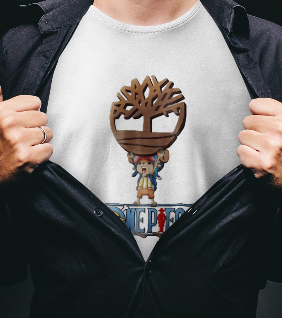 Timberland One Piece Reindeer Chopper Holding Wooden Tree T-Shirt