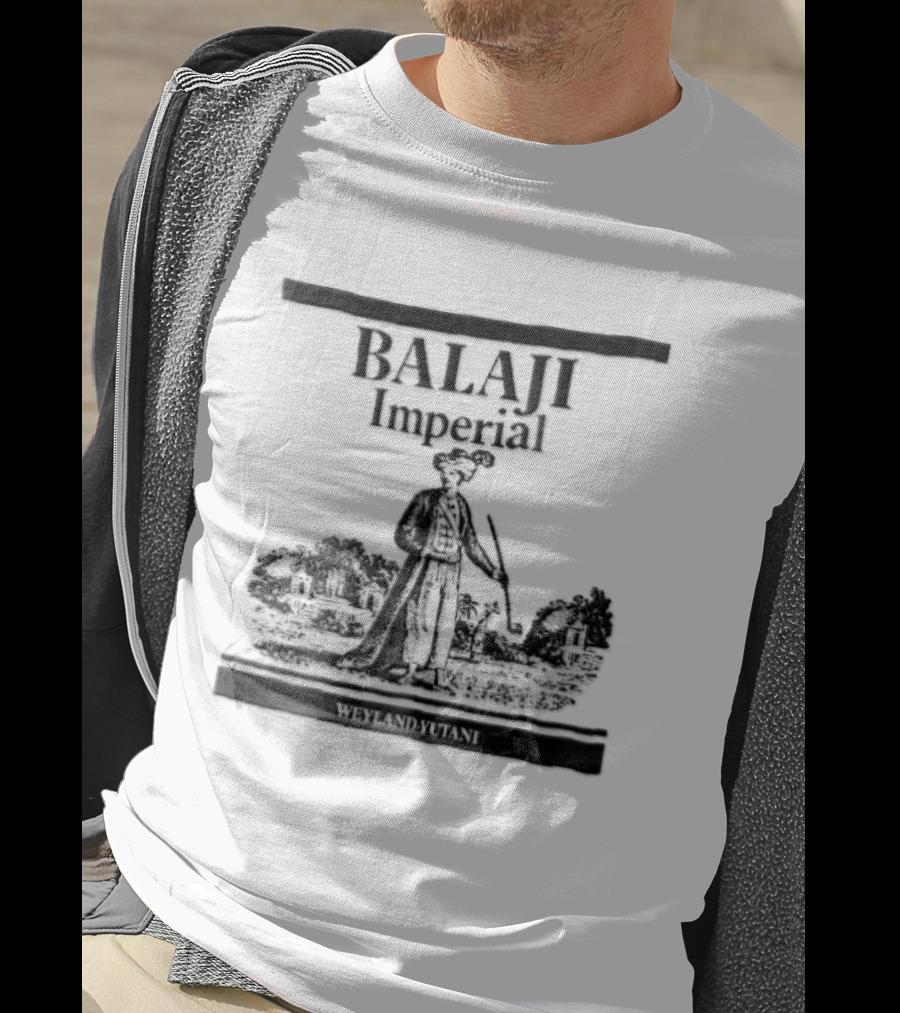 Balaji Imperial Nobleman Engraving With Pipe And Garden T-Shirt