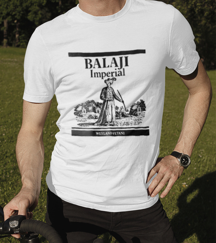 Balaji Imperial Nobleman Engraving With Pipe And Garden T-Shirt