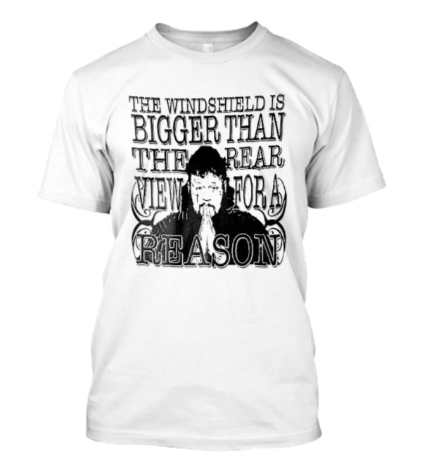 Windshield Is Bigger Than The Rear View For A Reason Jelly Roll Praying Hands Stencil T-Shirt