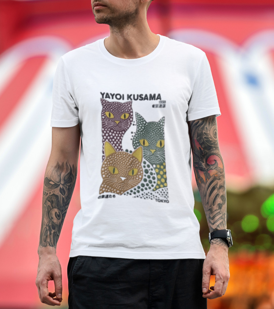 Yayoi Kusama Polka Dot Cats Tokyo T-Shirt