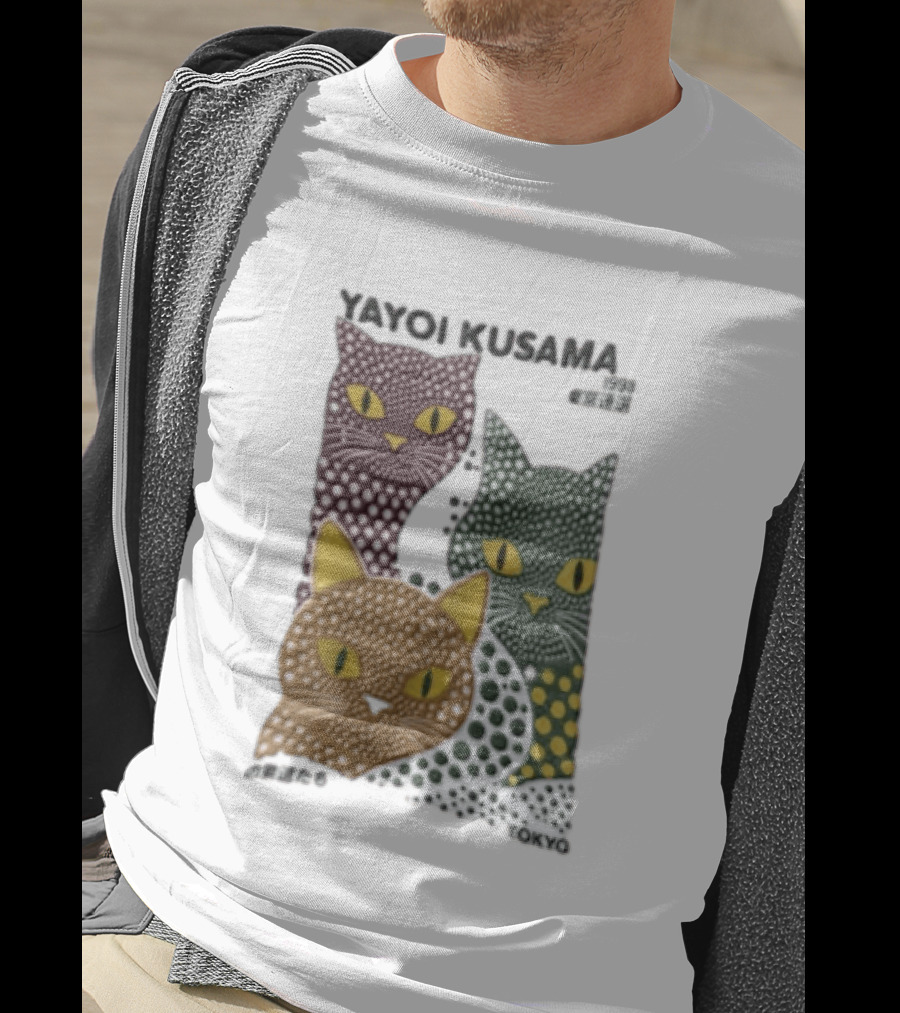 Yayoi Kusama Polka Dot Cats Tokyo T-Shirt