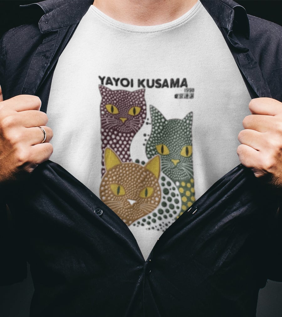 Yayoi Kusama Polka Dot Cats Tokyo T-Shirt
