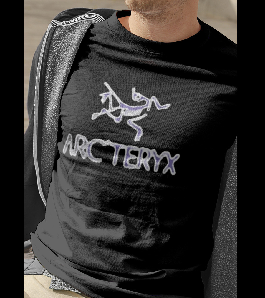 Arc'teryx Archaeopteryx Skeleton Purple White Liquid Distortion Y2K T-Shirt
