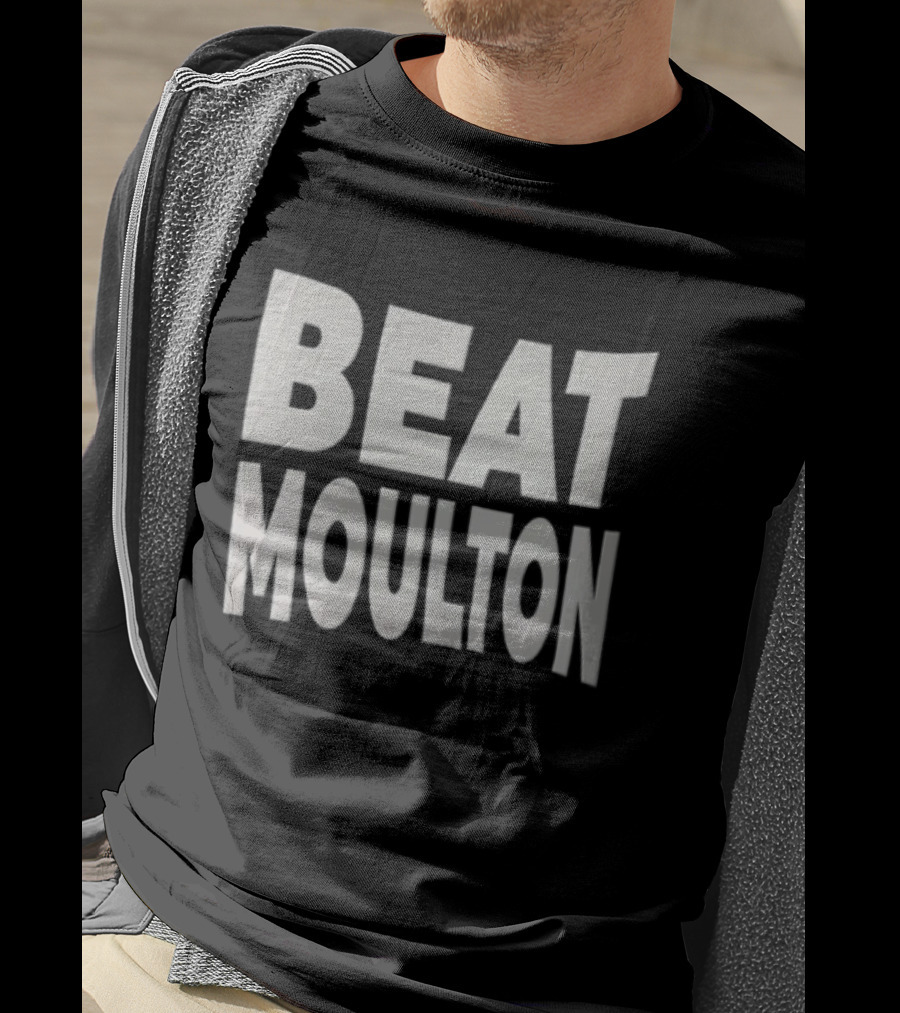 Beat Moulton White Block Lettering T-Shirt