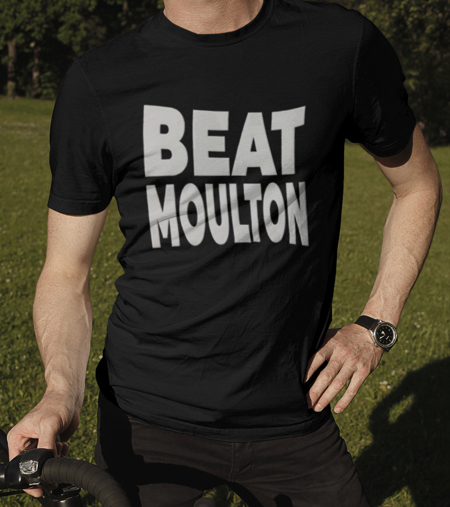 Beat Moulton White Block Lettering T-Shirt