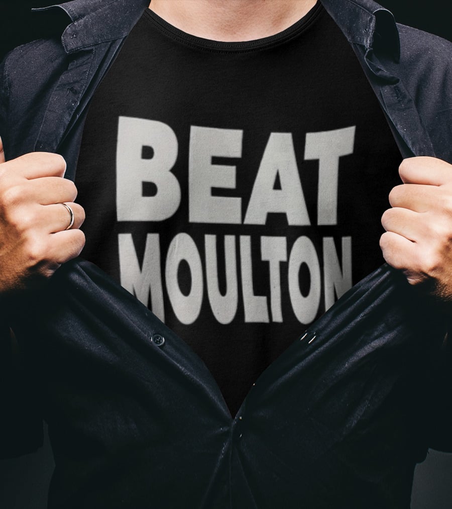 Beat Moulton White Block Lettering T-Shirt