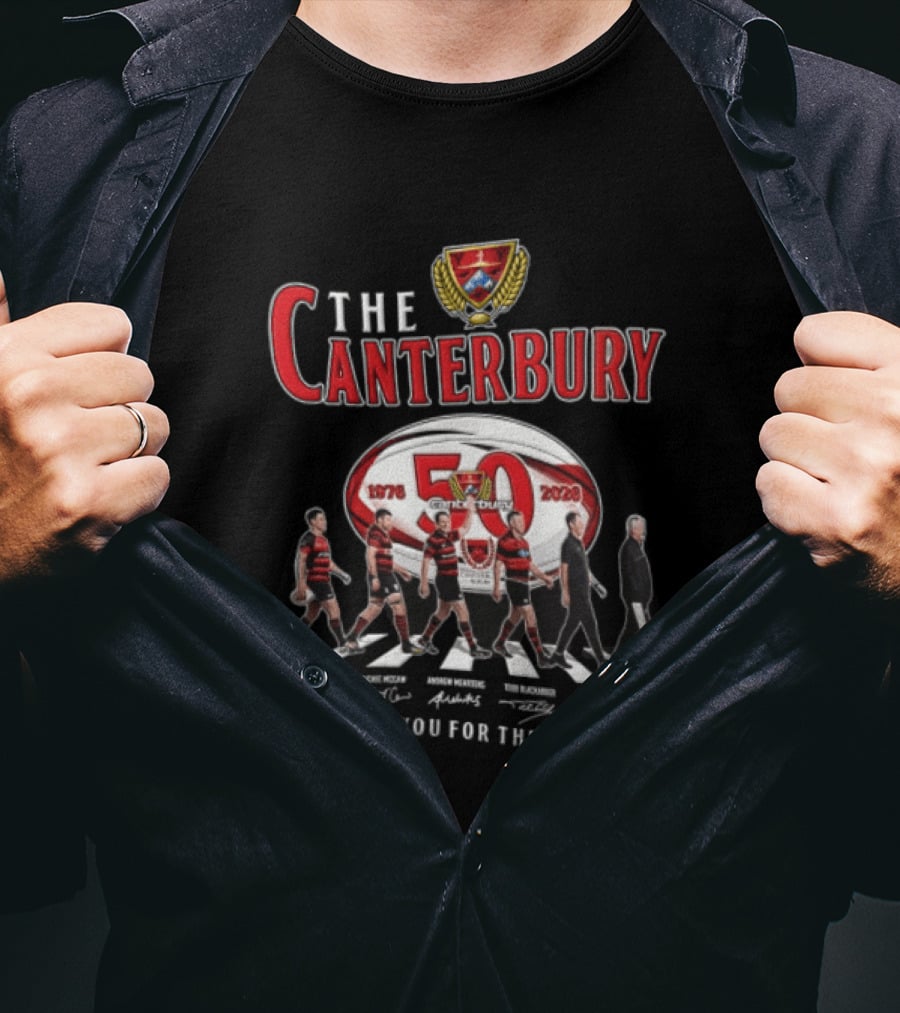 The Canterbury 50 Years 1973 2023 Thank You For The Memories Rugby Legends T-Shirt