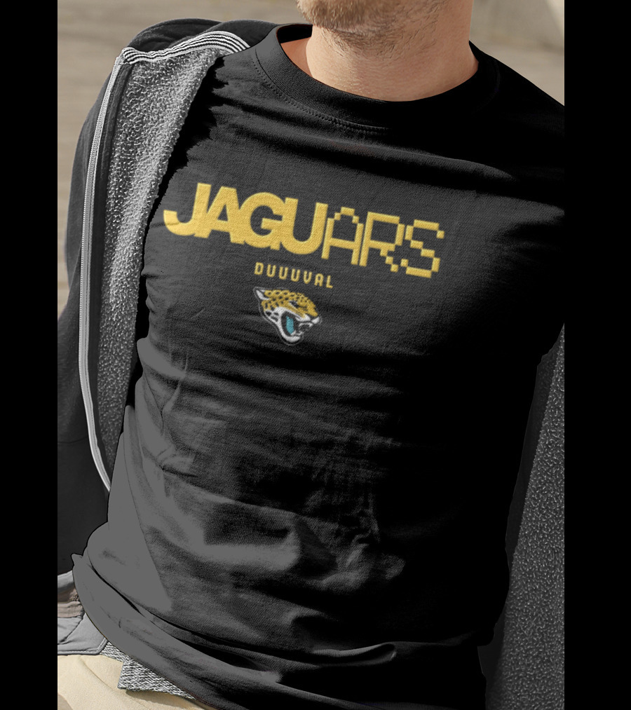 Jacksonville Jaguars Duuuval Pixel Art Jaguars Head T-Shirt