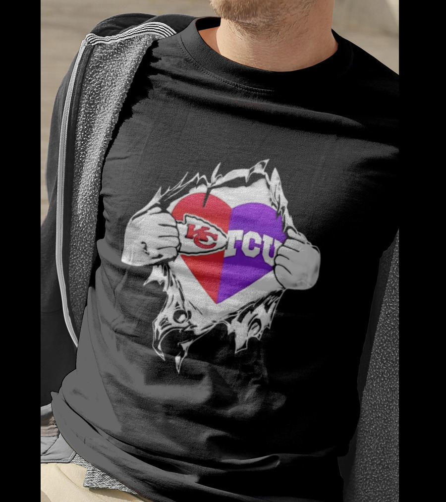 Kansas City Chiefs TCU Horned Frogs Heart Inside Me T-Shirt