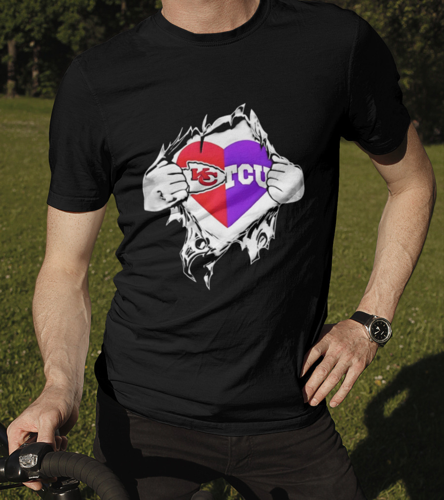 Kansas City Chiefs TCU Horned Frogs Heart Inside Me T-Shirt