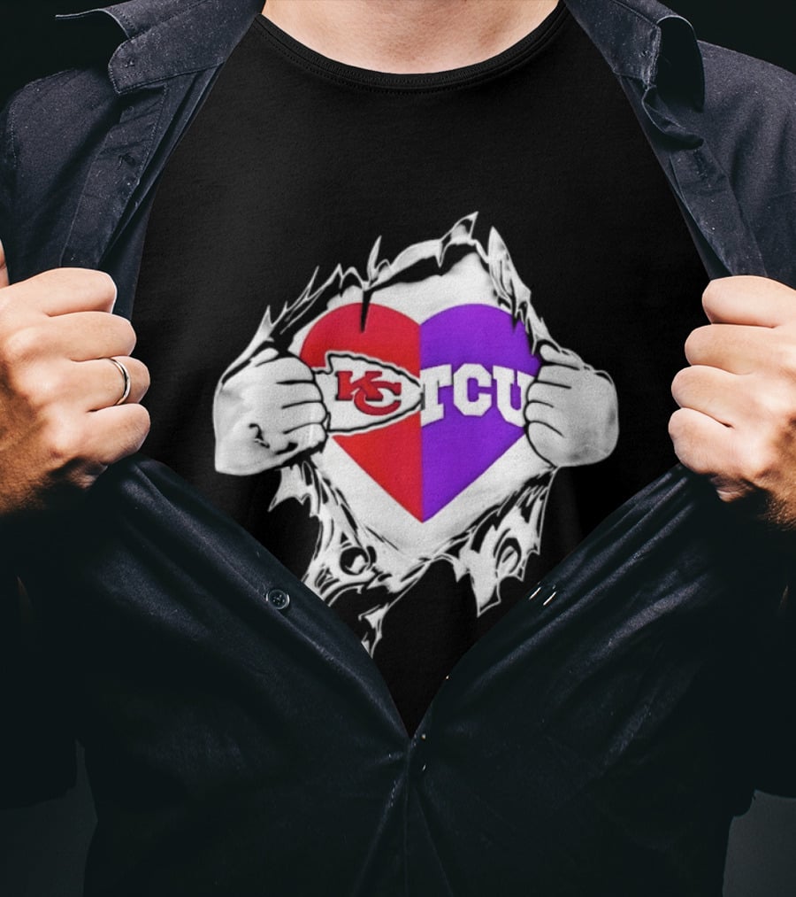 Kansas City Chiefs TCU Horned Frogs Heart Inside Me T-Shirt