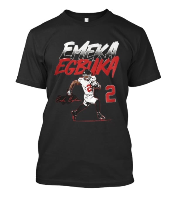 Emeka Egbuka 2 Football Player Running Action Image T-Shirt