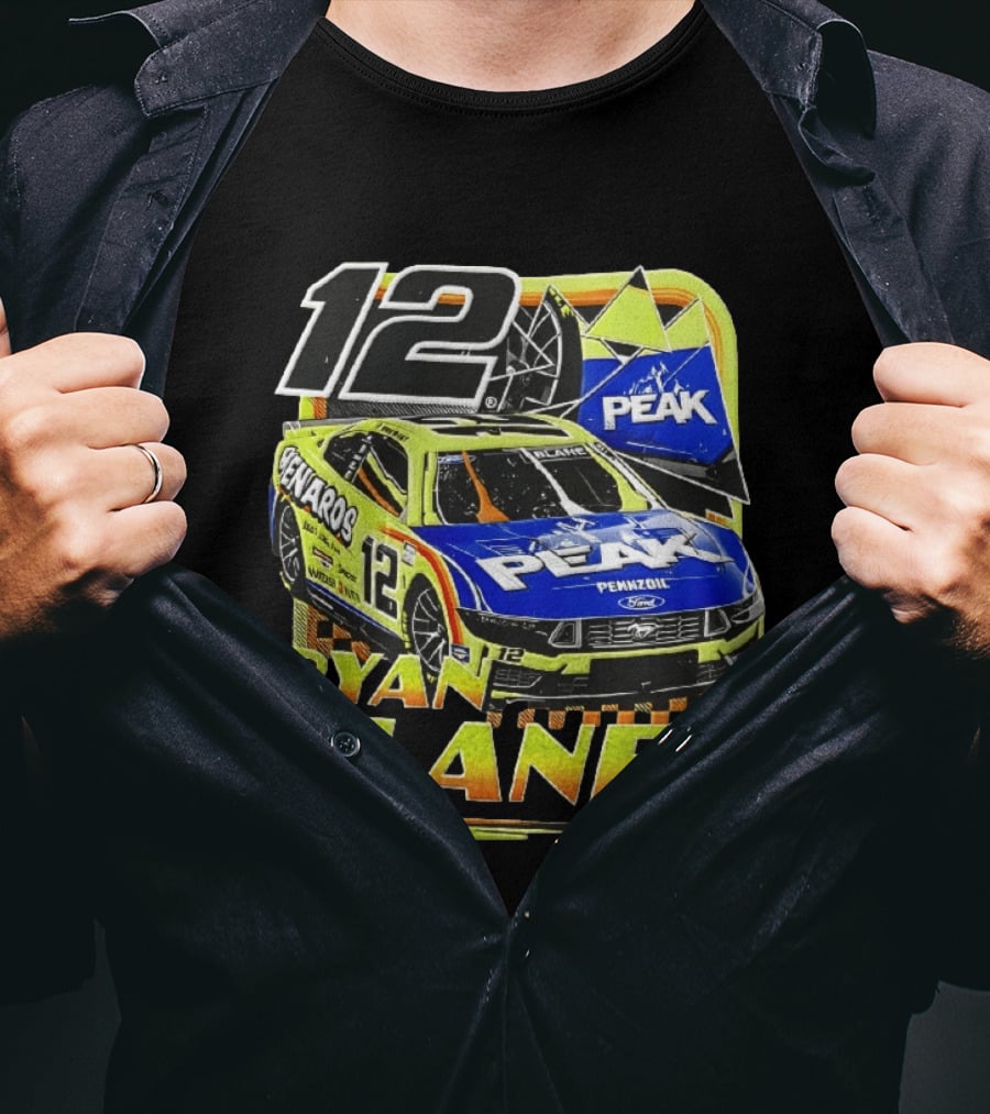 Ryan Blaney 12 Menards Car Peak Racing NASCAR T-Shirt
