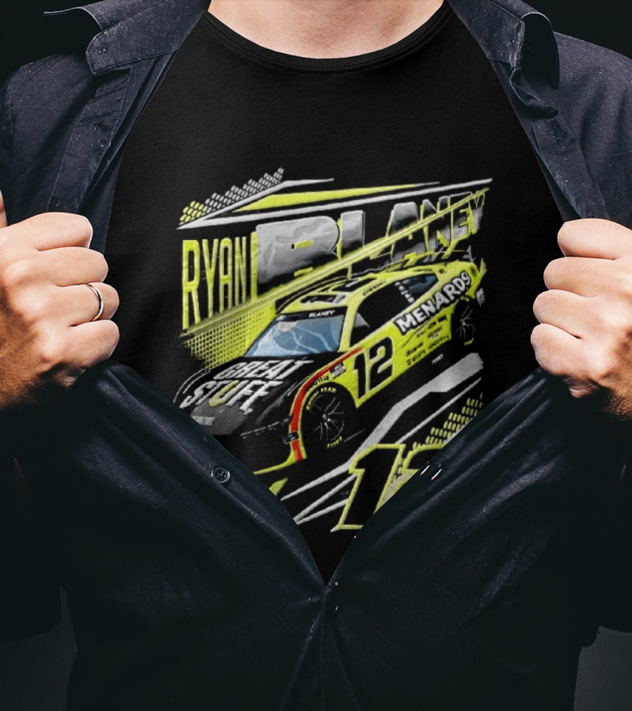 Ryan Blaney Number 12 Menards Great Stuff NASCAR Team Penske T-Shirt