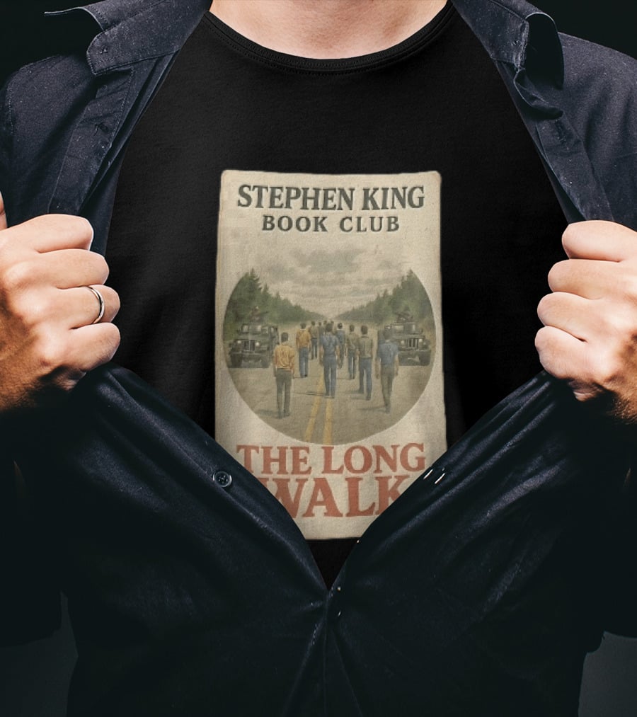 Stephen King Book Club The Long Walk Highway Military Jeeps T-Shirt
