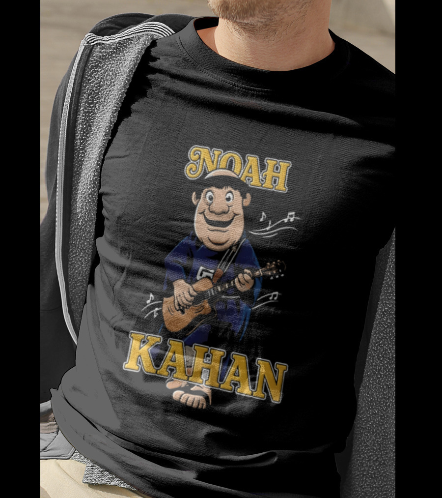 Noah Kahan Cartoon Character Playing Guitar Padres Petco Park 2026 T-Shirt