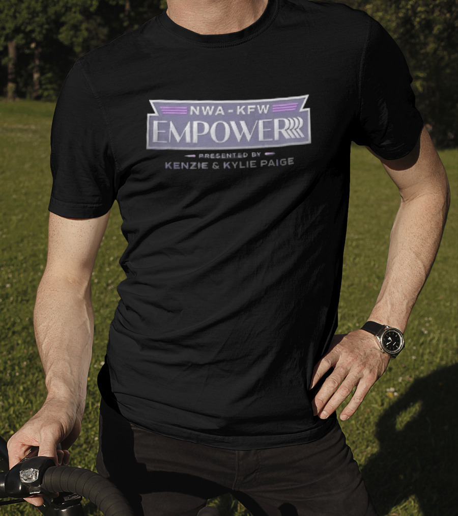 NWA KFW Empower Presented By Kenzie And Kylie Paige Silver Metallic Frame T-Shirt