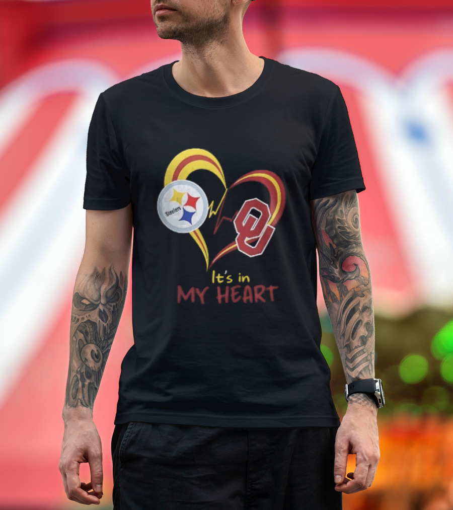 Pittsburgh Steelers Oklahoma Sooners It's In My Heart T-Shirt