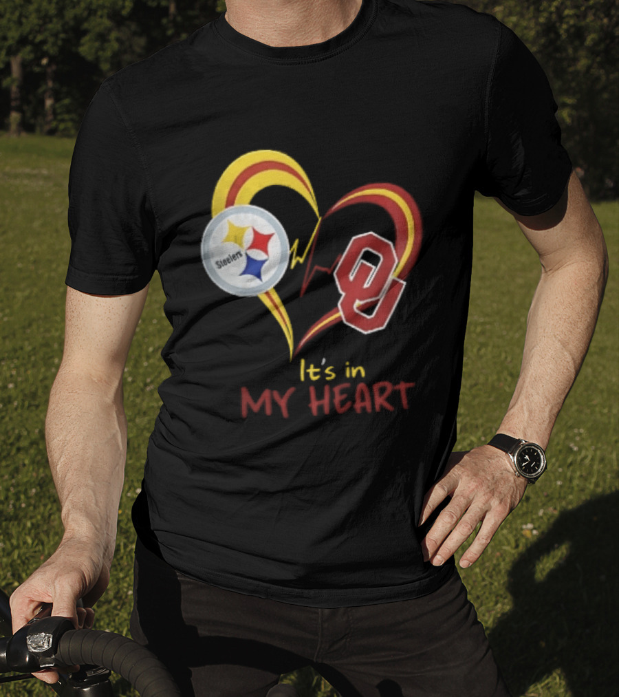 Pittsburgh Steelers Oklahoma Sooners It's In My Heart T-Shirt