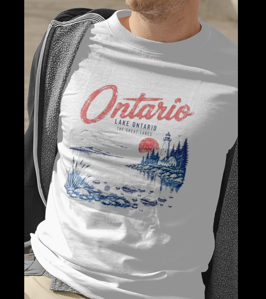 Ontario Lake Ontario The Great Lakes Lighthouse Scene T-Shirt