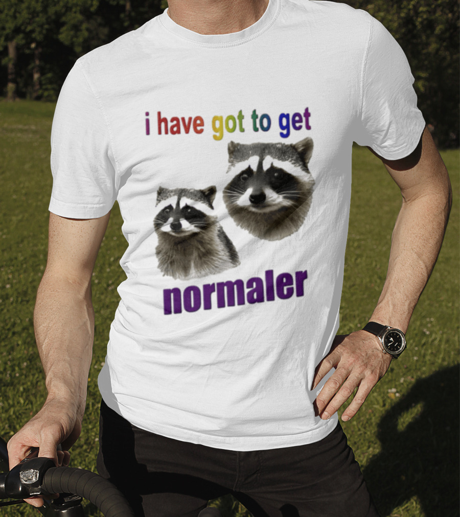 Raccoons I Have Got To Get Normaler Fun Colorful Phrase T-Shirt