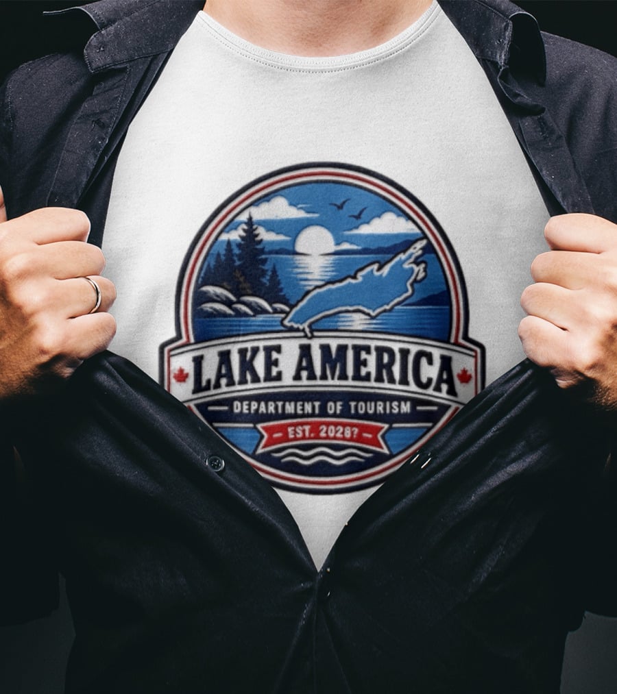 Lake America Department Of Tourism Est 20287 Nature Scenic T-Shirt