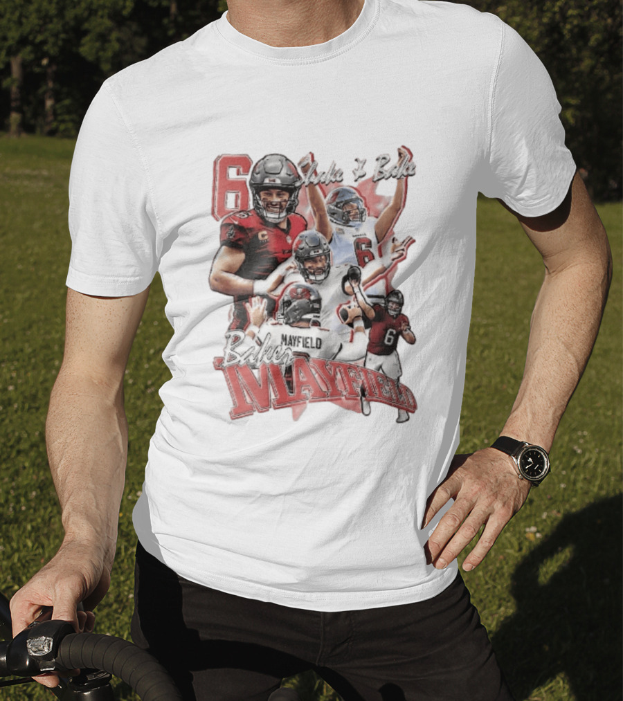 Baker Mayfield Shake And Bake Tampa Bay Buccaneers Action Collage T-Shirt