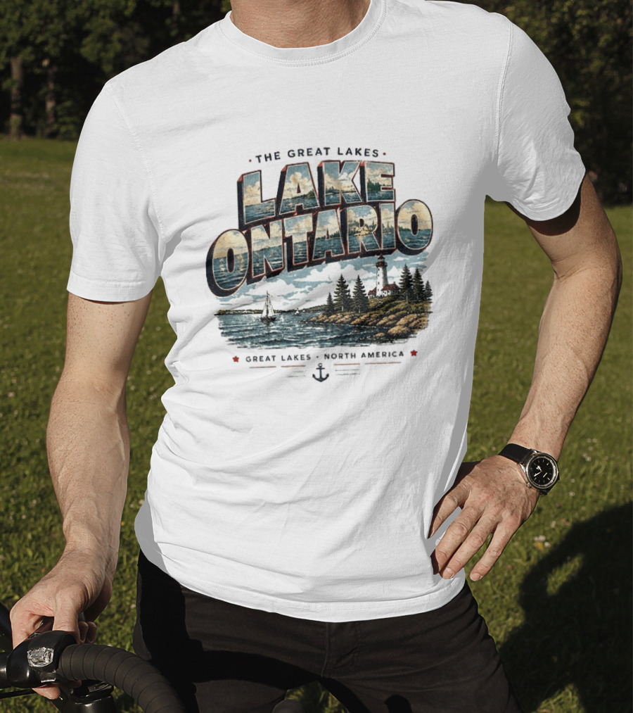 The Great Lakes Lake Ontario Sailing Lighthouse North America T-Shirt