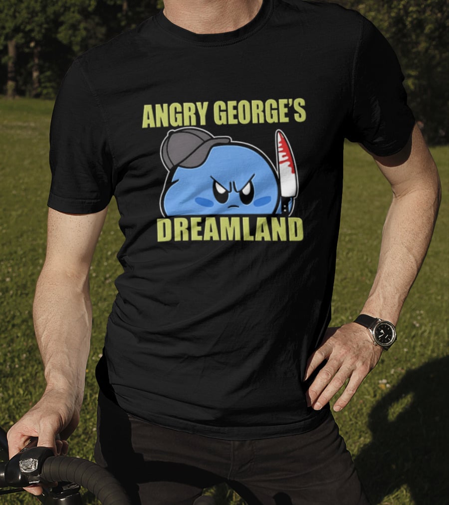 Angry George's Dreamland Kirby With Knife And Hat T-Shirt