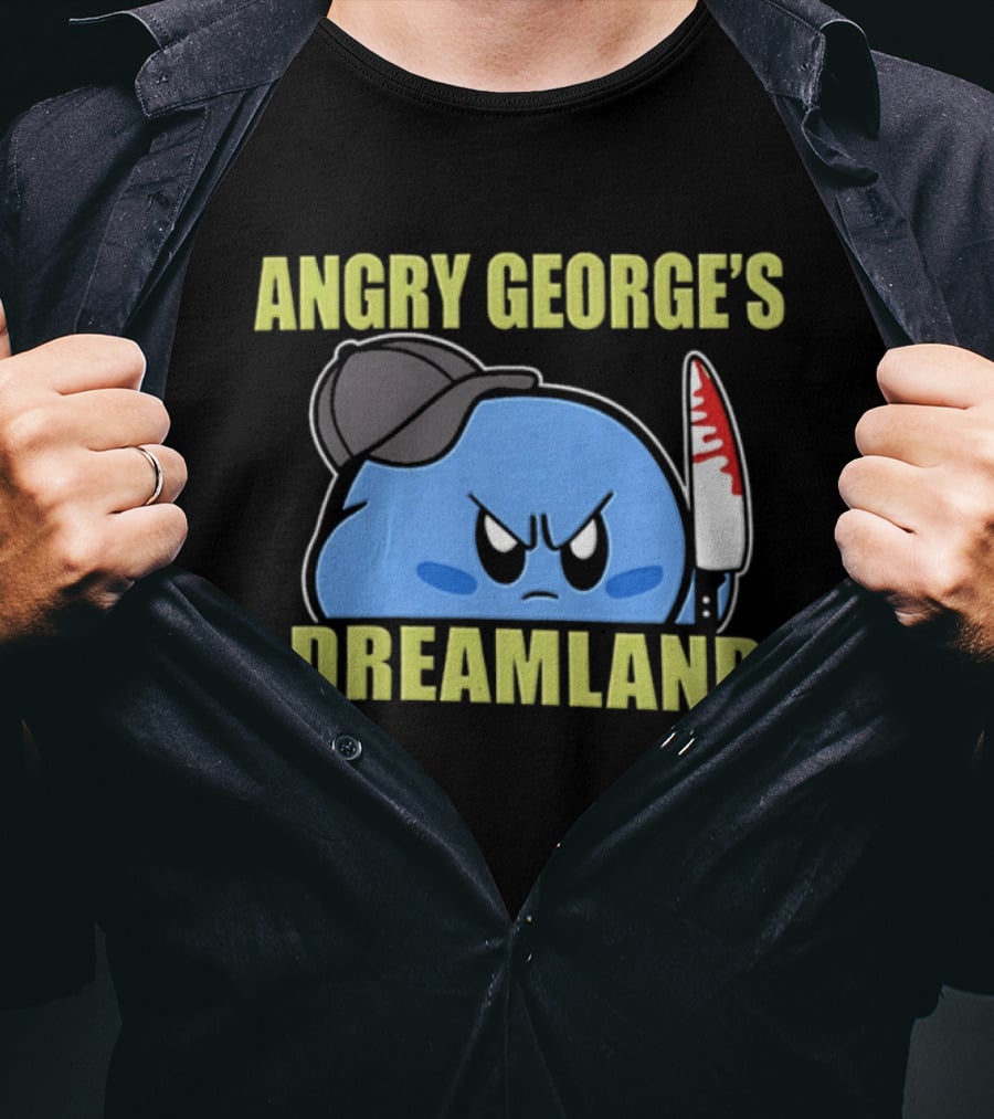Angry George's Dreamland Kirby With Knife And Hat T-Shirt