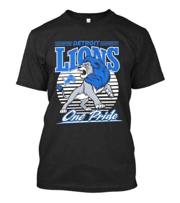 Detroit Lions One Pride Roaring Lion Fan T-Shirt
