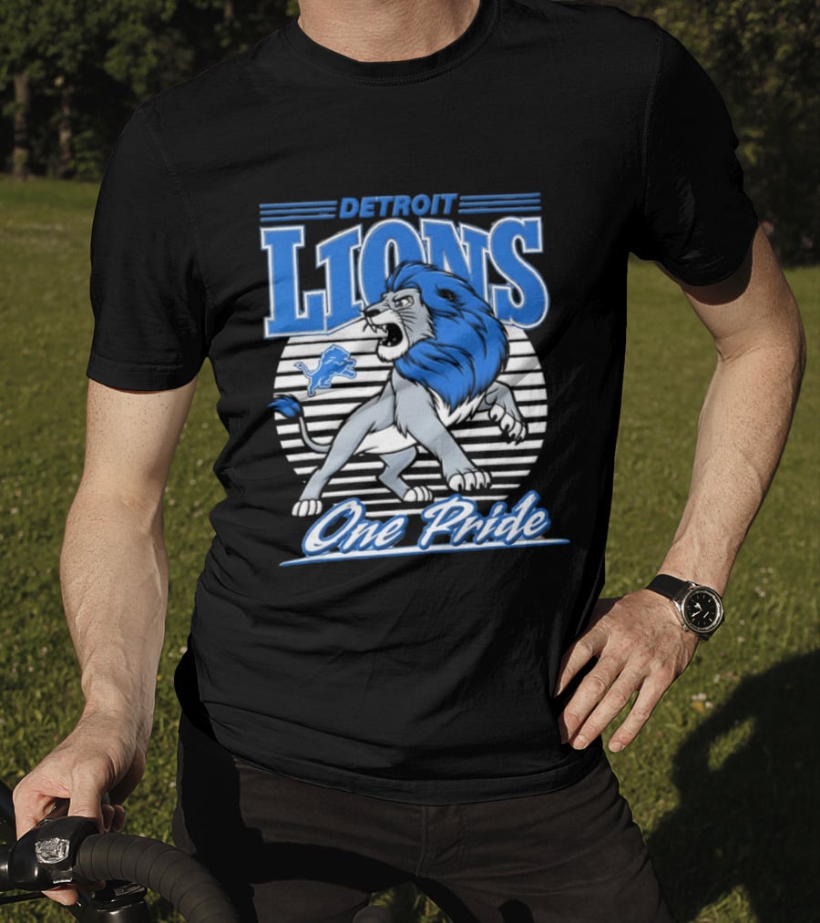 Detroit Lions One Pride Roaring Lion Fan T-Shirt