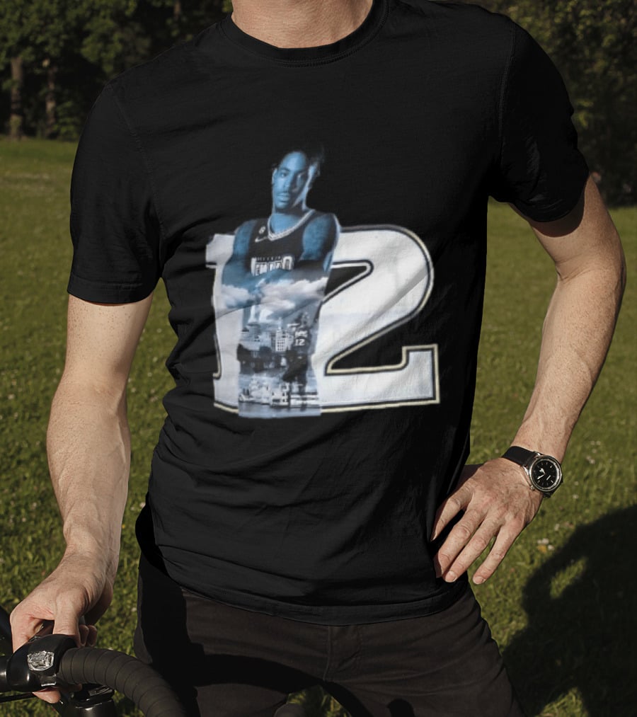 Essentials Ja Morant Black Memphis Grizzlies Player Number 12 T-Shirt