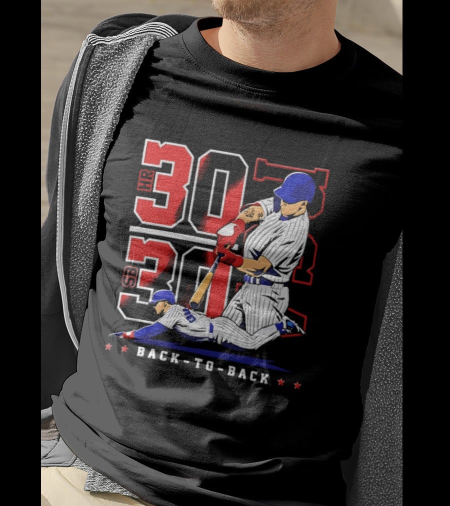 Pete Crow Armstrong Chicago Cubs Back To Back HR SB 30 30 Club Baseball T-Shirt