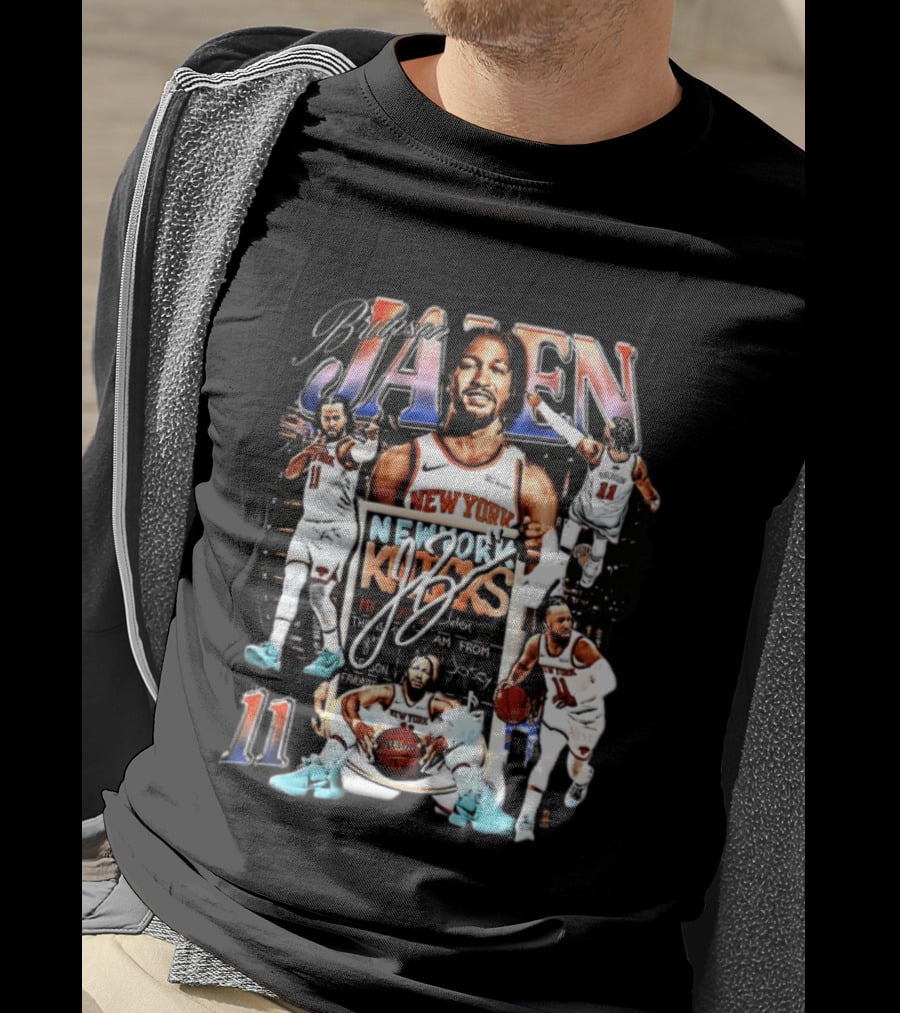 Jalen Brunson New York Knicks 11 NBA King Jersey Fan Art Collection T-Shirt