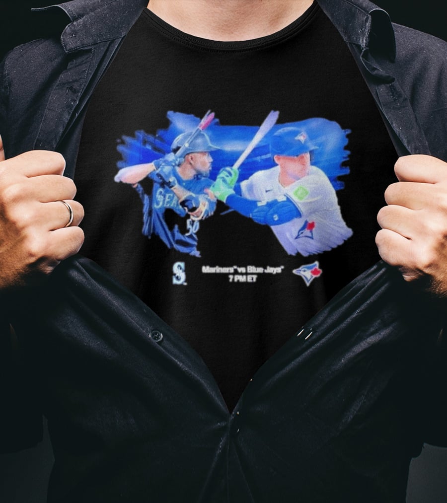 Seattle Mariners Vs Toronto Blue Jays Baseball Showdown Journey T-Shirt