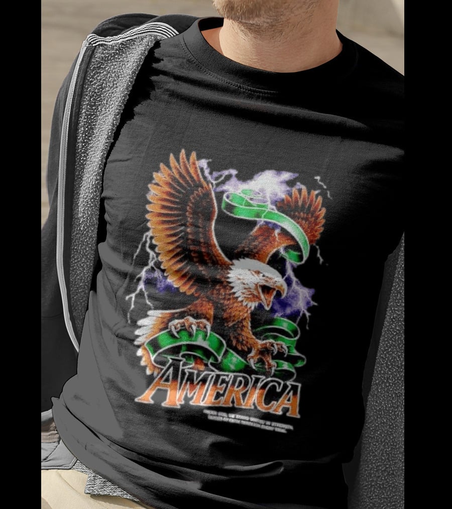 America Under God We Stand United In Strength Guided By Faith Through Every Trial Eagle T-Shirt