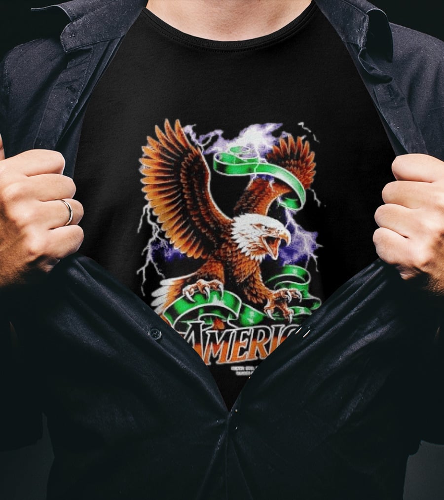 America Under God We Stand United In Strength Guided By Faith Through Every Trial Eagle T-Shirt