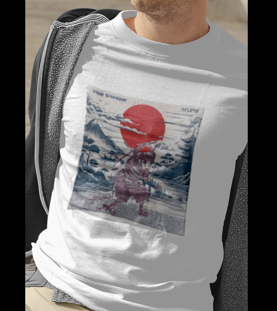 Jade Warrior Eclipse Japanese Samurai Red Sun Pagoda T-Shirt