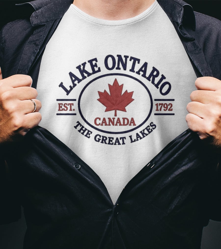 Lake Ontario Canada Maple Leaf Est 1792 The Great Lakes T-Shirt
