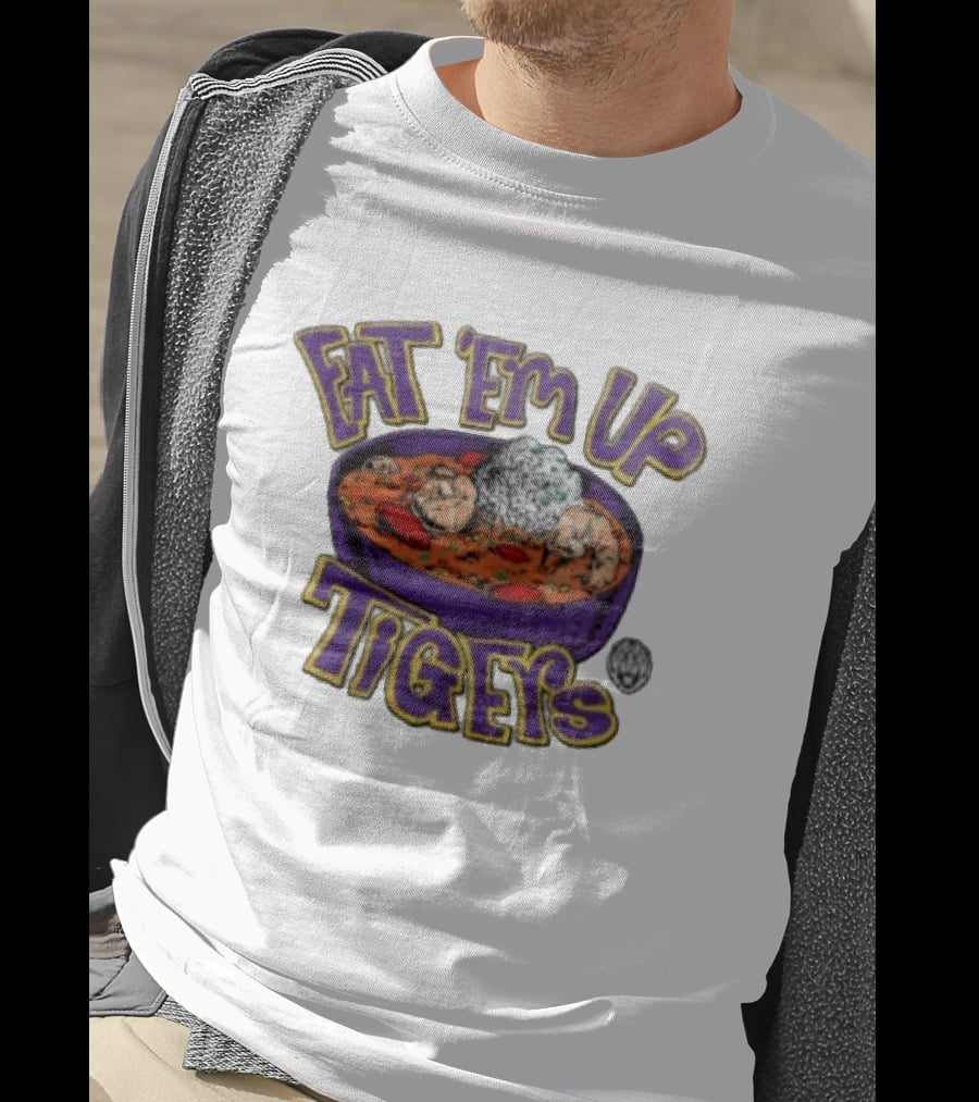LSU Tigers Eat 'Em Up Jambalaya Purple Bowl Sports T-Shirt
