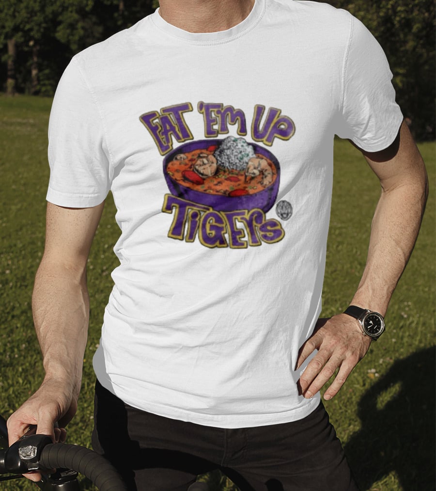 LSU Tigers Eat 'Em Up Jambalaya Purple Bowl Sports T-Shirt