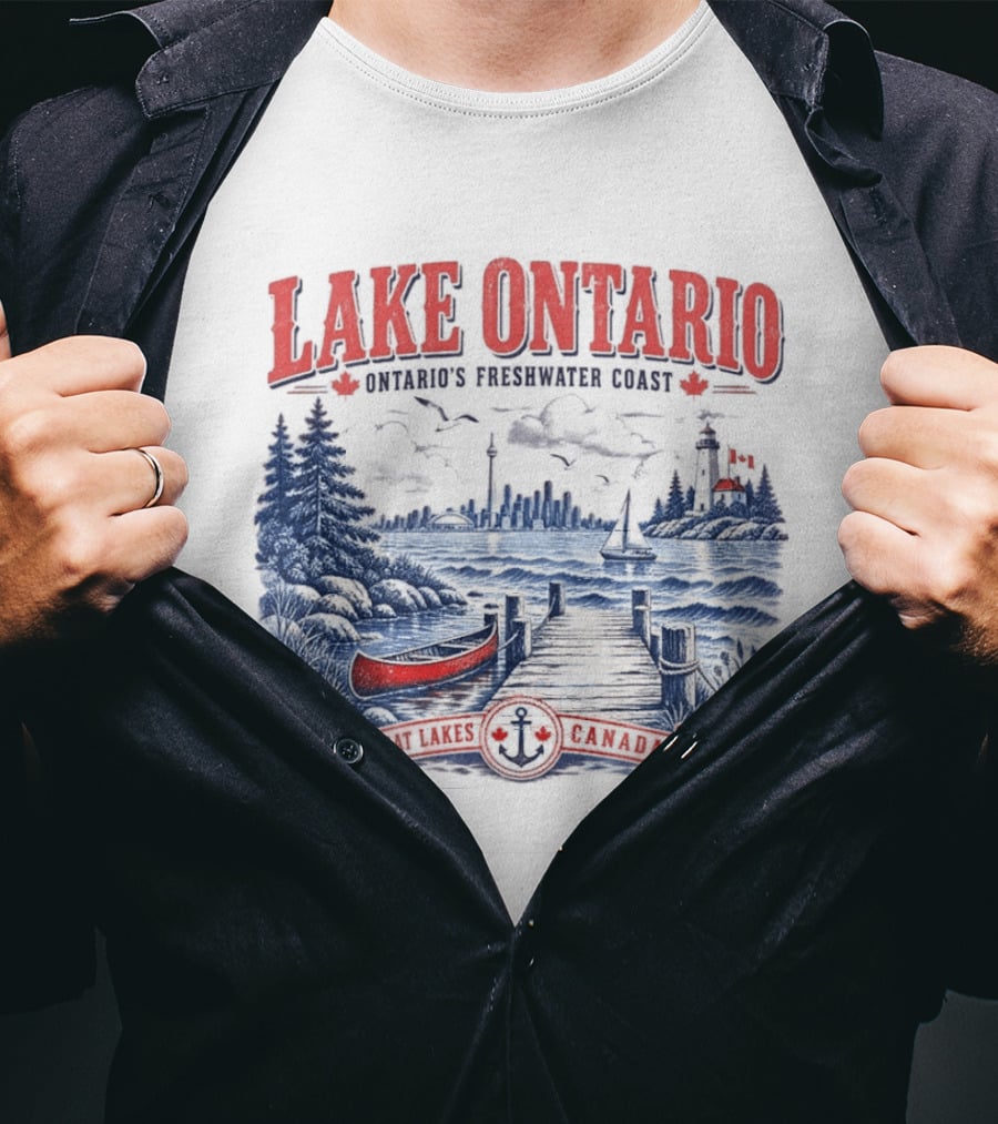 Lake Ontario Ontario's Freshwater Coast Great Lakes Canada Souvenir T-Shirt
