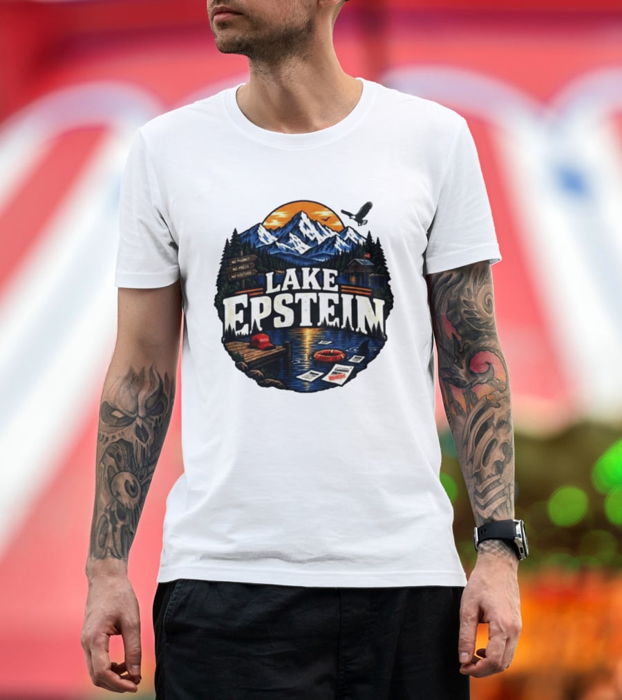 Lake Epstein No Phones No Photos No Visitors Mountain Scene T-Shirt