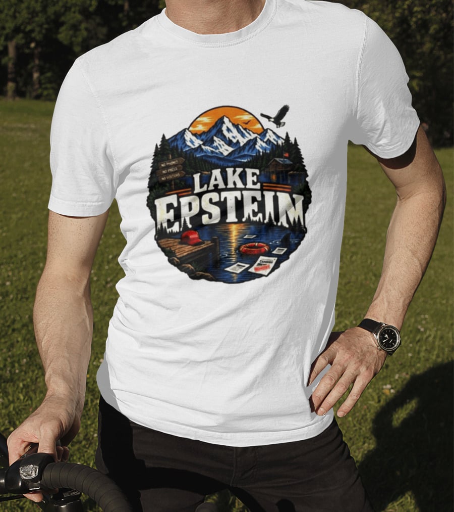 Lake Epstein No Phones No Photos No Visitors Mountain Scene T-Shirt