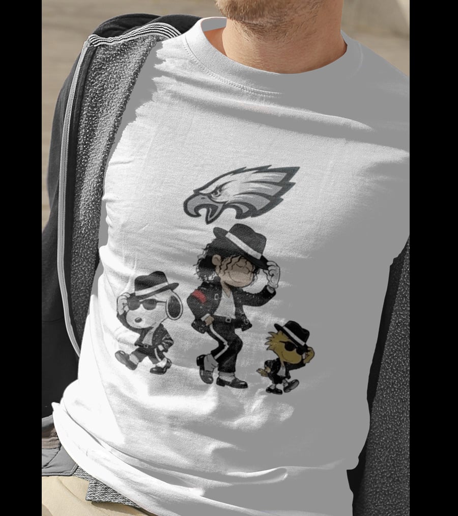 Philadelphia Eagles Snoopy Charlie Brown Woodstock Pop Rock Dancing T-Shirt